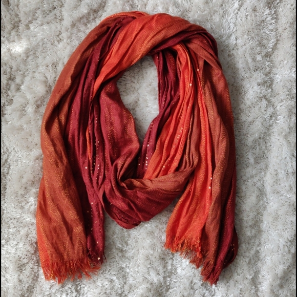 Maurices Accessories - 🎇3/$15🎇 VGUC Orange and rust ombre lightweight scarf